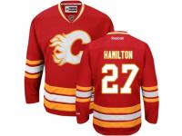 Men Reebok Calgary Flames #27 Dougie Hamilton Premier Red Third NHL Jersey