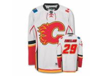 Men Reebok Calgary Flames #29 Deryk Engelland Premier White Away NHL Jersey