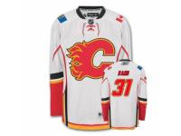 Men Reebok Calgary Flames #31 Karri Ramo Premier White Away NHL Jersey