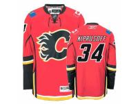 Men Reebok Calgary Flames #34 Miikka Kiprusoff Premier Red Home NHL Jersey