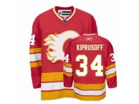 Men Reebok Calgary Flames #34 Miikka Kiprusoff Premier Red Third NHL Jersey