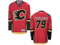 Men Reebok Calgary Flames #79 Michael Ferland Premier Red Home NHL Jersey