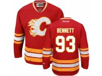 Men Reebok Calgary Flames #93 Sam Bennett Premier Red Third NHL Jersey