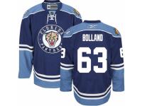 Men Reebok Florida Panthers #63 Dave Bolland Premier Navy Blue Third NHL Jersey