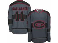 Men Reebok Montreal Canadiens #11 Brendan Gallagher Charcoal Cross Check Fashion NHL Jersey