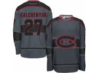 Men Reebok Montreal Canadiens #27 Alex Galchenyuk Charcoal Cross Check Fashion NHL Jersey