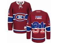 Men Reebok Montreal Canadiens #31 Carey Price Red USA Flag Fashion NHL Jersey