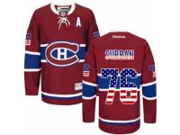 Men Reebok Montreal Canadiens #76 P.K Subban Red USA Flag Fashion NHL Jersey