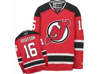 Men Reebok New Jersey Devils #16 Jacob Josefson Premier Red Home NHL Jersey