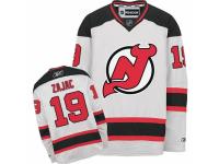 Men Reebok New Jersey Devils #19 Travis Zajac Premier White Away NHL Jersey