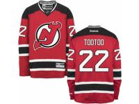 Men Reebok New Jersey Devils #22 Jordin Tootoo Premier Red Home NHL Jersey