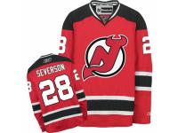 Men Reebok New Jersey Devils #28 Damon Severson Premier Red Home NHL Jersey