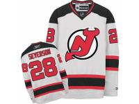 Men Reebok New Jersey Devils #28 Damon Severson Premier White Away NHL Jersey