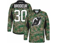 Men Reebok New Jersey Devils #30 Martin Brodeur Premier Camo Veterans Day Practice NHL Jersey