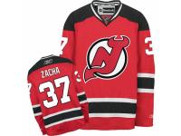 Men Reebok New Jersey Devils #37 Pavel Zacha Premier Red Home NHL Jersey