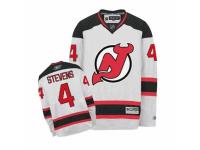 Men Reebok New Jersey Devils #4 Scott Stevens Premier White Away NHL Jersey