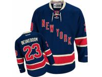 Men Reebok New York Rangers #23 Jeff Beukeboom Premier Navy Blue Third NHL Jersey