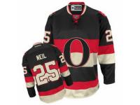 Men Reebok Ottawa Senators #25 Chris Neil Premier Black New Third NHL Jersey