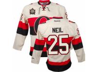 Men Reebok Ottawa Senators #25 Chris Neil Premier Cream 2014 Heritage Classic NHL Jersey