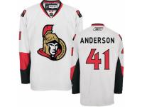 Men Reebok Ottawa Senators #41 Craig Anderson Premier White Away NHL Jersey