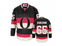 Men Reebok Ottawa Senators #65 Erik Karlsson Premier Black New Third NHL Jersey