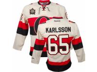 Men Reebok Ottawa Senators #65 Erik Karlsson Premier Cream 2014 Heritage Classic NHL Jersey