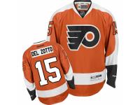 Men Reebok Philadelphia Flyers #15 Michael Del Zotto Premier Orange Home NHL Jersey