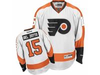 Men Reebok Philadelphia Flyers #15 Michael Del Zotto Premier White Away NHL Jersey