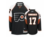 Men Reebok Philadelphia Flyers #17 Wayne Simmonds Premier Black Third NHL Jersey