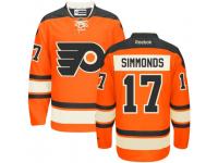 Men Reebok Philadelphia Flyers #17 Wayne Simmonds Premier Orange New Third NHL Jersey