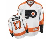 Men Reebok Philadelphia Flyers #17 Wayne Simmonds Premier White Away NHL Jersey