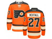 Men Reebok Philadelphia Flyers #27 Ron Hextall Premier Orange New Third NHL Jersey