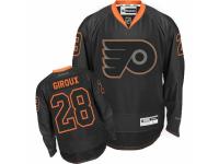 Men Reebok Philadelphia Flyers #28 Claude Giroux Premier Black Ice NHL Jersey