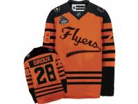 Men Reebok Philadelphia Flyers #28 Claude Giroux Premier Orange 2012 Winter Classic NHL Jersey