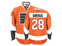 Men Reebok Philadelphia Flyers #28 Claude Giroux Premier Orange Home NHL Jersey