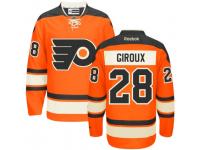 Men Reebok Philadelphia Flyers #28 Claude Giroux Premier Orange New Third NHL Jersey