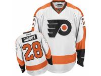 Men Reebok Philadelphia Flyers #28 Claude Giroux Premier White Away NHL Jersey