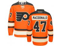 Men Reebok Philadelphia Flyers #47 Andrew MacDonald Premier Orange New Third NHL Jersey