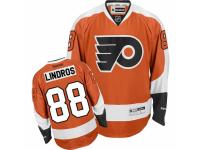 Men Reebok Philadelphia Flyers #88 Eric Lindros Premier Orange Home NHL Jersey