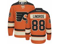 Men Reebok Philadelphia Flyers #88 Eric Lindros Premier Orange New Third NHL Jersey