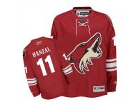 Men Reebok Phoenix Coyotes #11 Martin Hanzal Premier Burgundy Red Home NHL Jersey