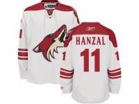 Men Reebok Phoenix Coyotes #11 Martin Hanzal Premier White Away NHL Jersey