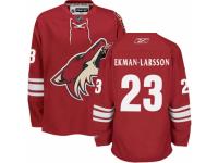 Men Reebok Phoenix Coyotes #23 Oliver Ekman-Larsson Authentic Burgundy Red Home NHL Jersey