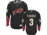Men Reebok Phoenix Coyotes #3 Keith Yandle Authentic Black Third NHL Jersey