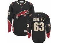 Men Reebok Phoenix Coyotes #63 Mike Ribeiro Authentic Black Third NHL Jersey