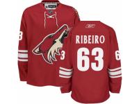 Men Reebok Phoenix Coyotes #63 Mike Ribeiro Authentic Burgundy Red Home NHL Jersey