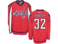 Men Reebok Washington Capitals #32 Dale Hunter Premier Red Home NHL Jersey