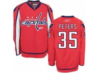 Men Reebok Washington Capitals #35 Justin Peters Premier Red Home NHL Jersey