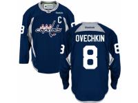 Men Reebok Washington Capitals #8 Alex Ovechkin Premier Navy Blue Practice NHL Jersey