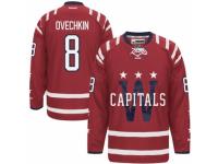 Men Reebok Washington Capitals #8 Alex Ovechkin Premier Red 2015 Winter Classic NHL Jersey